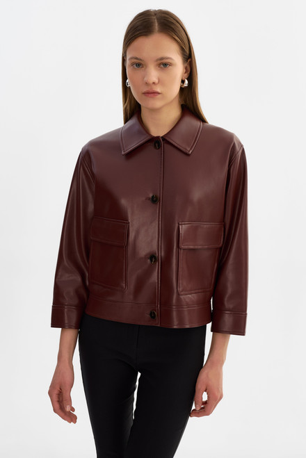 *ORDER TODAY* LAMARQUE Elara Faux Leather Jacket in Wax Brown