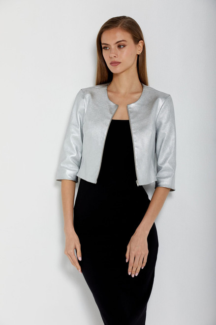 *ORDER TODAY* Susan Bender Cropped Cardigan in Silver