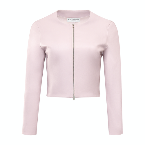 *ORDER TODAY* Susan Bender Long Sleeve Cropped Cardigan in Pink