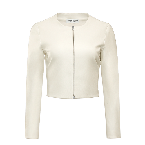 *ORDER TODAY* Susan Bender Long Sleeve Cropped Cardigan in Ivory