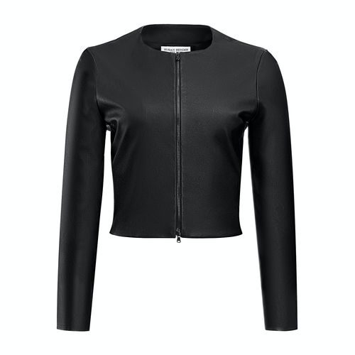 *ORDER TODAY* Susan Bender Long Sleeve Cropped Cardigan in Black