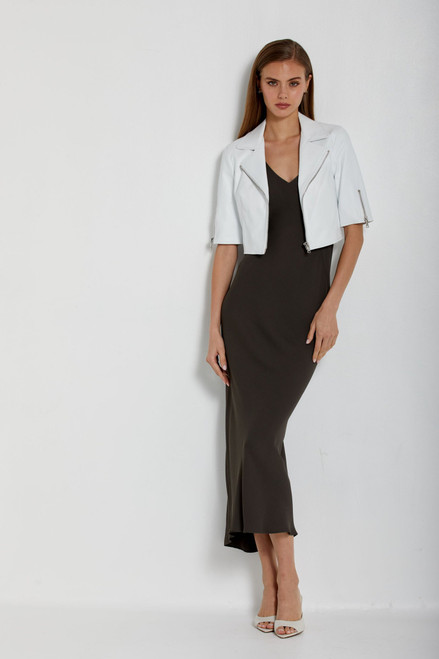 *ORDER TODAY* Susan Bender Short Sleeve Moto in White