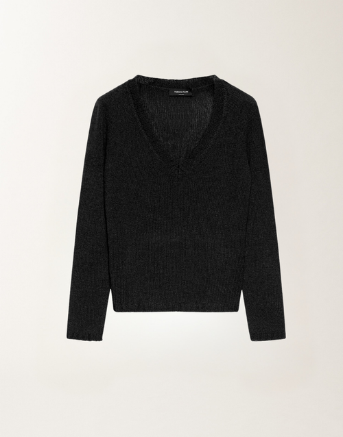 Fabiana Filippi Cashmere Sweater in Black, Size 46