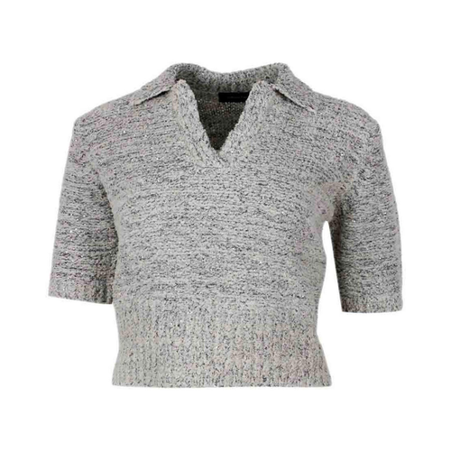 Fabiana Filippi Knit Sweater in Stone, Size 46