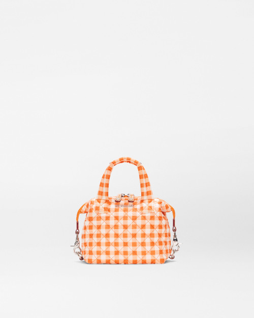 MZ Wallace Gingham Micro Sutton in Sunset Orange