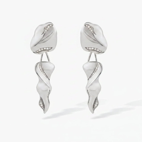 Ashaha Candice White Gold Earrings