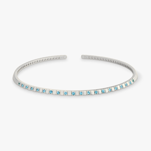 Ashaha Shiraz White Gold Blue Choker