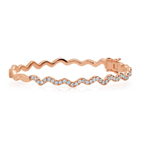 Graziela 18K Rose Gold Rio Diamond Bangle