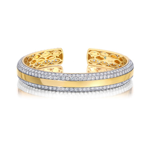 Graziela 18K Yellow Gold Ouro Diamond Bangle