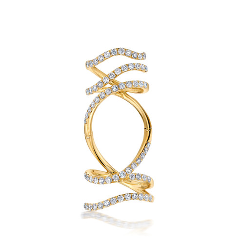 Graziela 18K Yellow Gold Rio Diamond Mega Swirl Ring