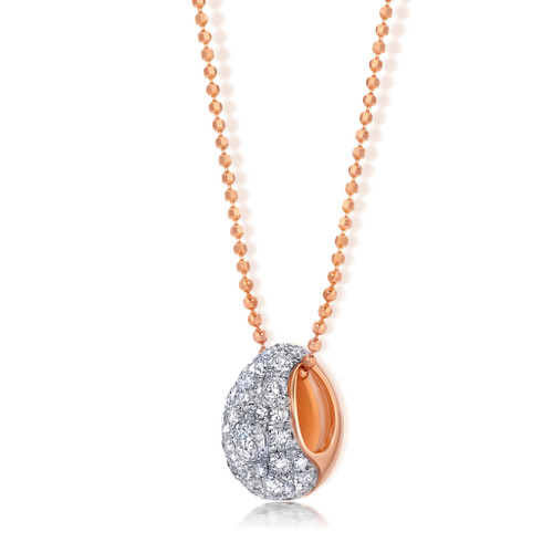 Graziela 18K Rose Gold Diamond Bahia Pendant & Necklace, 18"