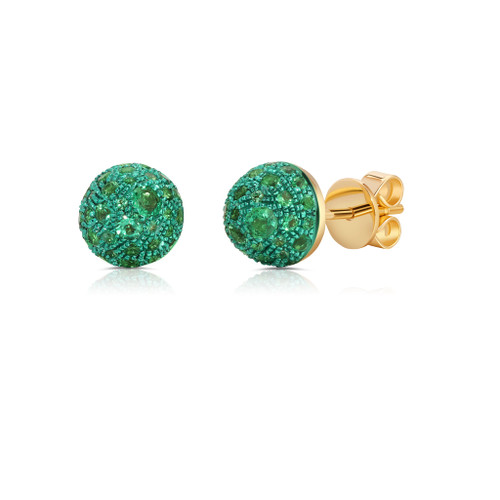 Graziela 18K Yellow Gold Emerald Bahia Stud Earrings
