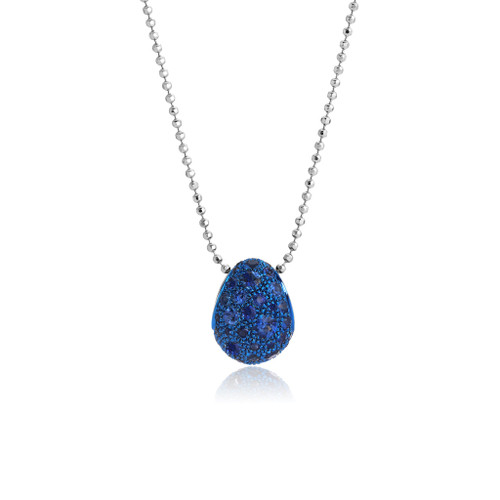 Graziela 18K White Gold Blue Sapphire Bahia Pendant & Necklace
