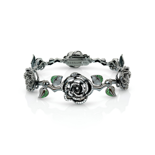 Paul Morelli 18K White Gold Rosebud Bracelet