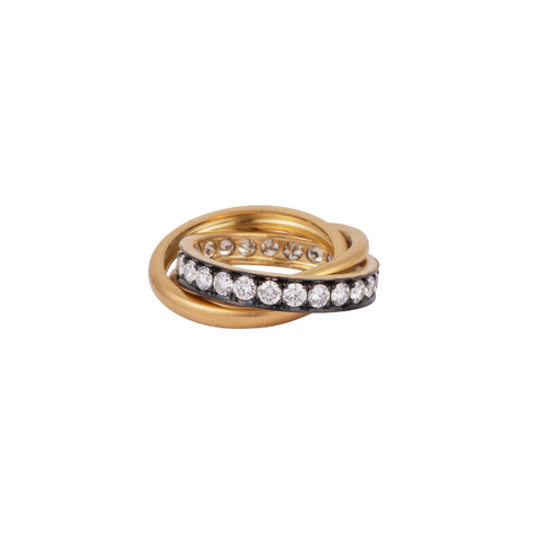Sylva & Cie. 18K Yellow Gold Trinity Ring, Size 5.5