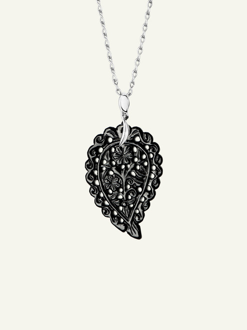 *RESERVE TODAY*Tamara Comolli India 18K White Gold Medium Pendant with Black Onyx