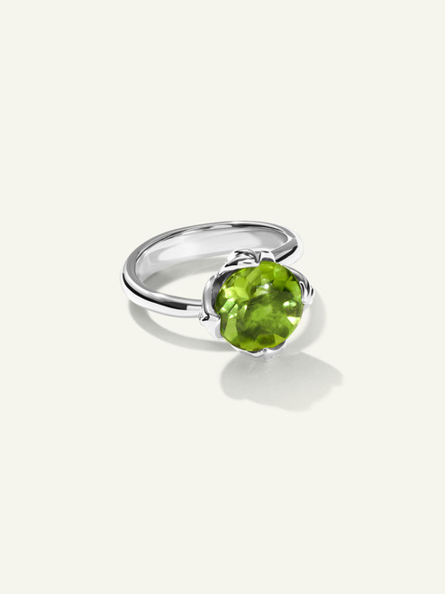 *RESERVE TODAY*Tamara Comolli Tulip 18K White Gold Ring Small with Peridot