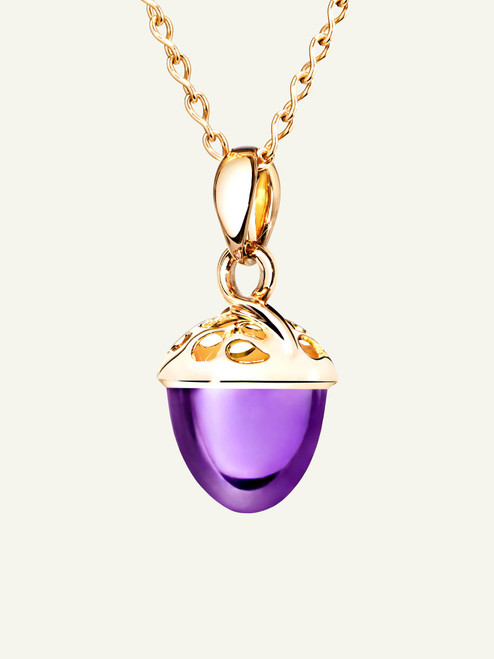 *RESERVE TODAY*Tamara Comolli Mikado 18K Yellow Gold Bouquet XL Fairy Pendant with Amethyst