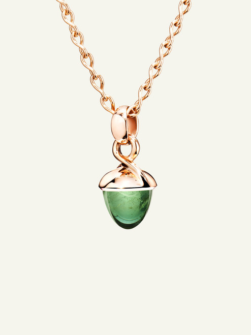 *RESERVE TODAY*Tamara Comolli Mikado 18K Rose Gold Bouquet Pendant with Green Tourmaline