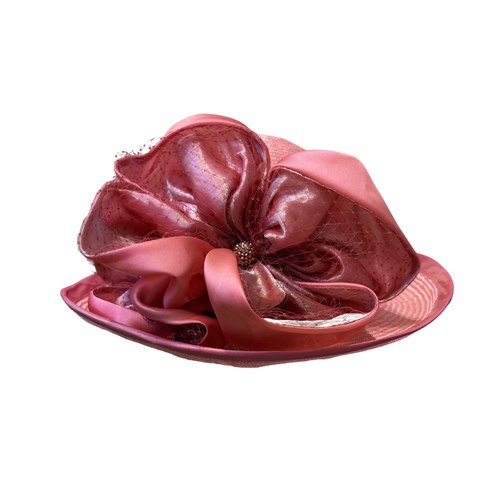Christine A. Moore Millinery Kathleen Hat in Coral