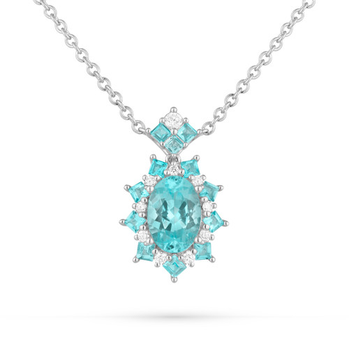 Paul Morelli Platinum Pinpoint Paraiba Pendant
