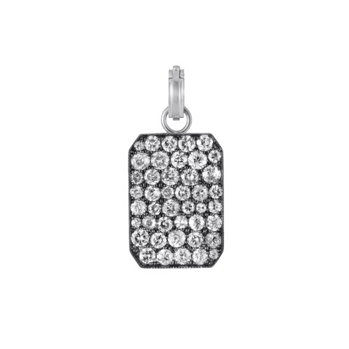 Sylva & Cie. 18K White Gold Ten Table Old Euro Pendant