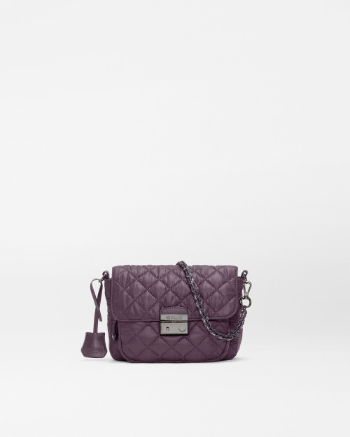 MZ Wallace Small Crosby Lock Crossbody in Raisin
