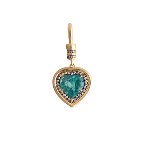 Sylva & Cie. 18K Yellow Gold Tourmaline Heart Pendant