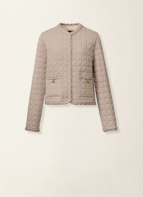 Fabiana Filippi Quilted Platinum Jacket in Mocha