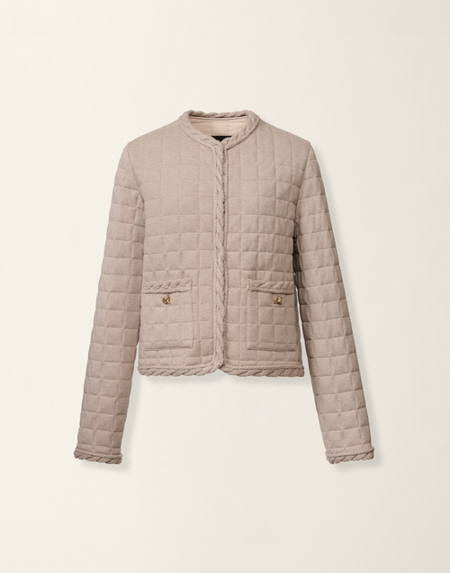 Fabiana Filippi Quilted Platinum Jacket in Mocha