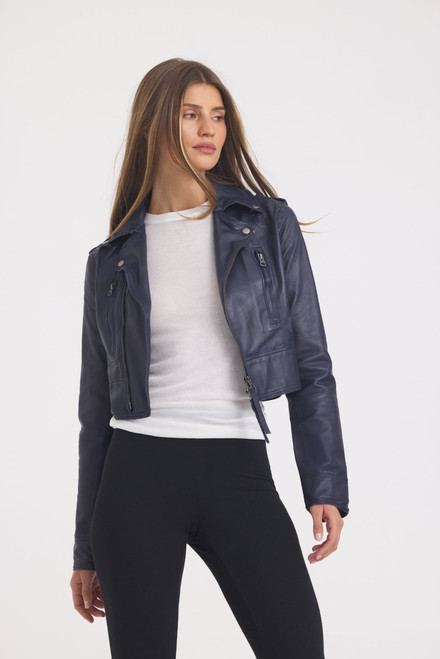 Jakett New York Erin Burnished Leather in Indigo