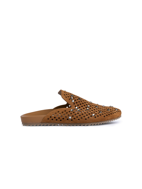 *COMING SOON* Pedro García Braidy Bedazzled Utility Clog in Bourbon Castro-Greige