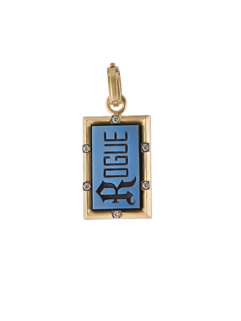 Sylva & Cie. 18K Yellow Gold Hand Carved Rogue Pendant