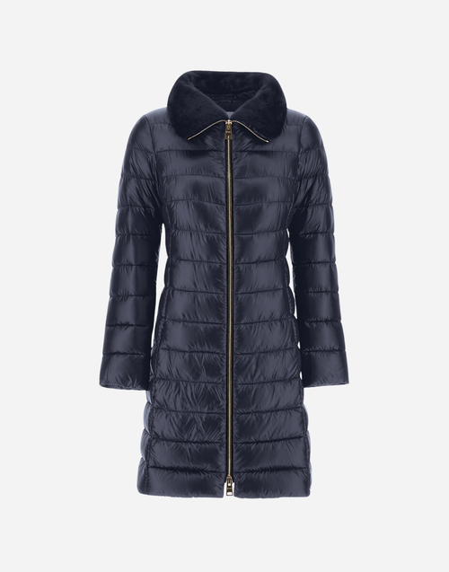Herno Elisa A-Shape Coat in Navy