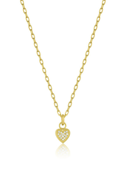 Leigh Maxwell Mini Heart Necklace - Diamond, 18"