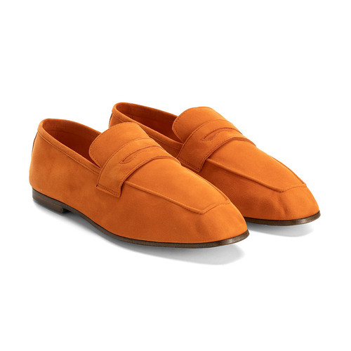 *SPECIAL ORDER* Sophique Milano Essenziale Classic Suede Loafer in Orange