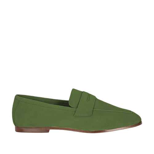*SPECIAL ORDER* Sophique Milano Essenziale Classic Suede Loafer in Dark Green