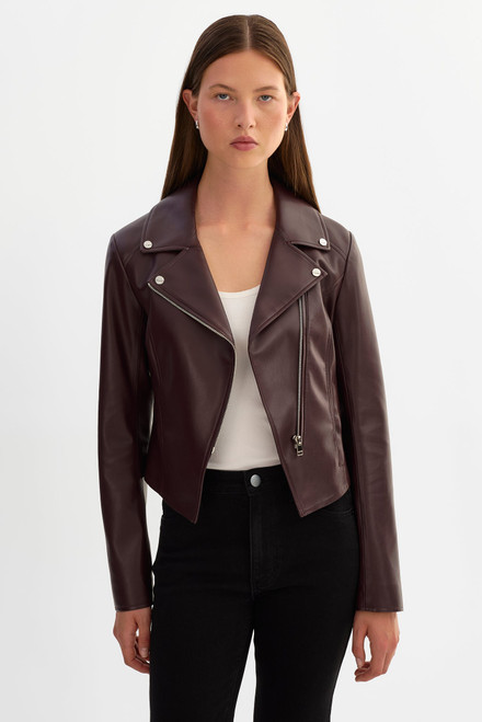 *ORDER TODAY* LAMARQUE Pascale Fitted Faux Leather Jacket in Vamp