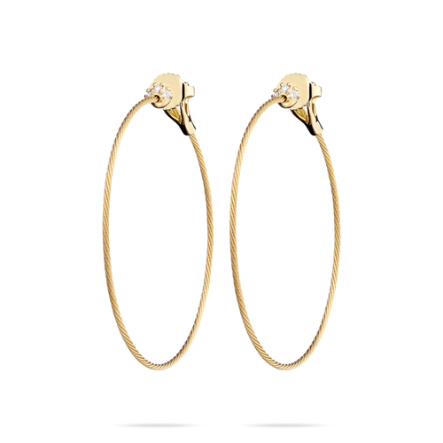 Paul Morelli 18K Yellow Gold Unity Thin Hoop Earrings, Medium