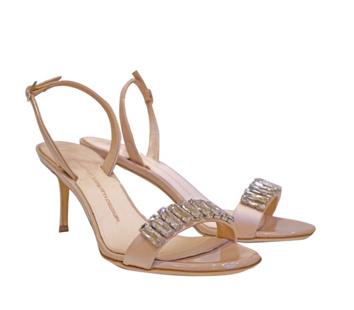 Giuseppe Zanotti Mistico Crystal Sandal, Size 37.5