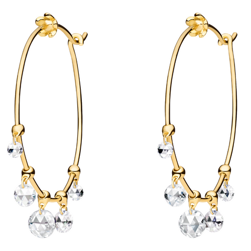 Paul Morelli 18K Yellow Gold Wind Chime Hoop Earrings, 28mm