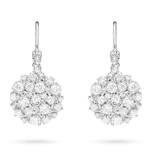 Paul Morelli 18K White Gold Confetti Circle Dangle Earrings