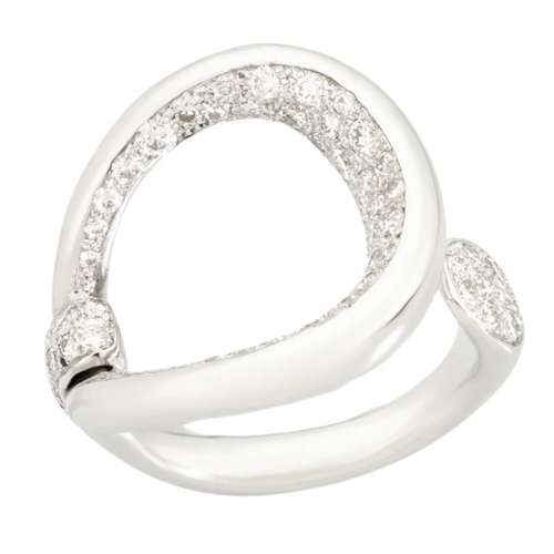 Pomellato Fantina 18K White Gold Diamond Ring