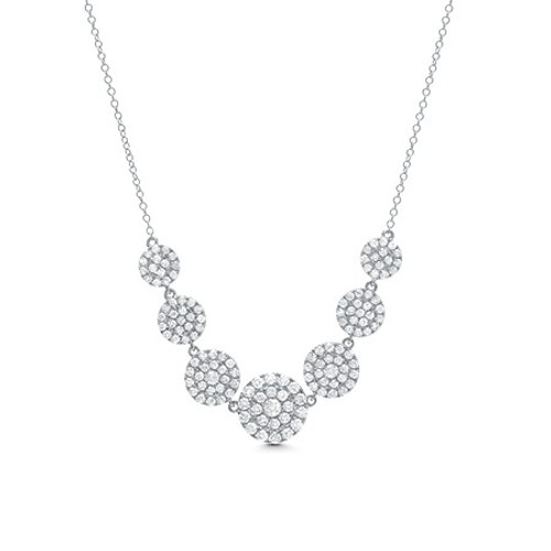 Graziela Gems 18K White Gold Diamond Cascade Necklace