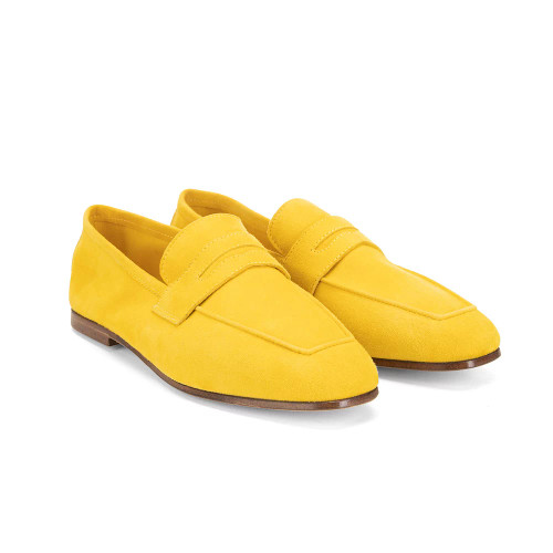 Sophique Milano Essenziale Classic Suede Loafer in Yellow