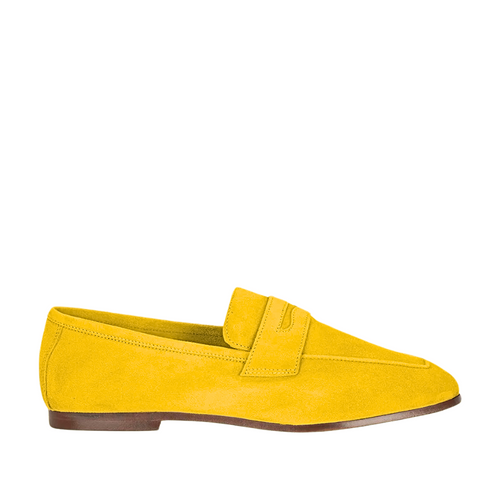 Sophique Milano Essenziale Classic Suede Loafer in Yellow