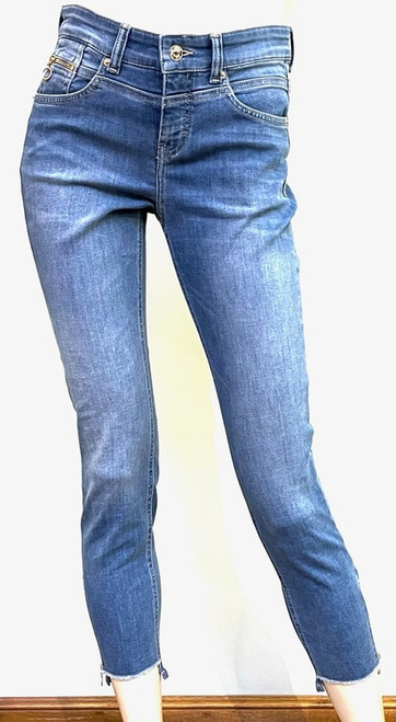 MAC Rich Slim Chic Authentic Denim Jeans in Mid Blue Authentic