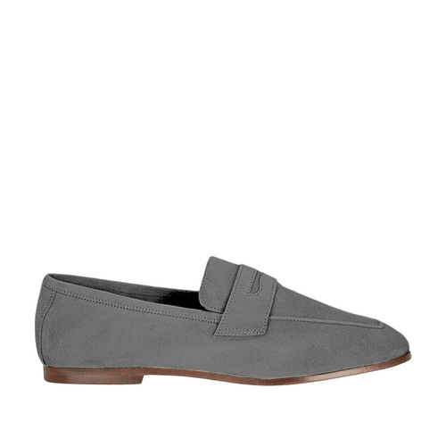 Sophique Milano Essenziale Classic Suede Loafer in Grey