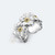 Buccellati Blossoms Diamond Sterling Silver Gardenia Eternelle Ring