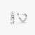 Pomellato 18K White Gold Double Hoop Diamond Earrings